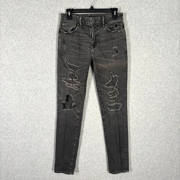American Eagle Jeans Mens 29x32 Next Level Flex Stacked‎ Destroyed Ripped Torn - Picture 1 of 14